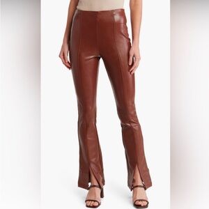 AFRM Adela High Waisted Front Slit Faux Leather Pants